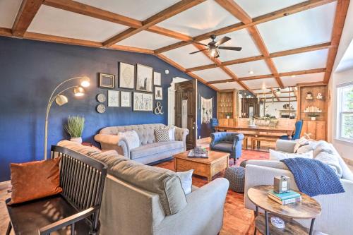 Crestline House | Boho-Chic Home w/Game Room Near Lake Gregory!