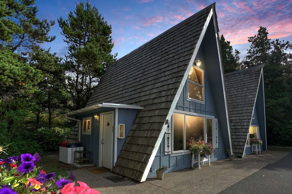 Otter Rock Cabin | Charming A Frame Nestled Amidst Trees in Otter Rock, Oregon