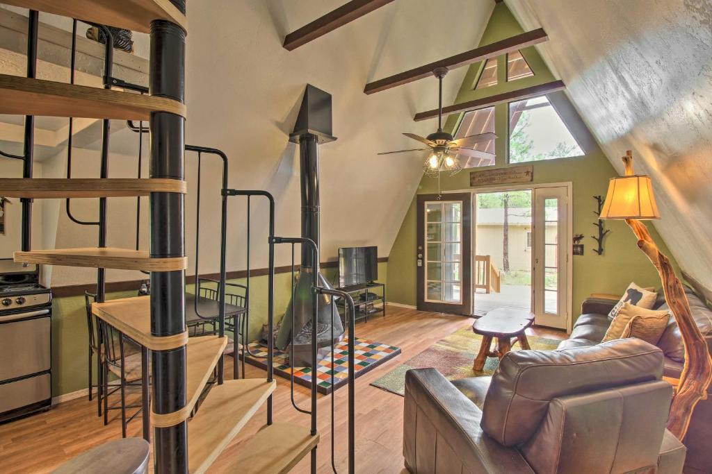 Overgaard House | Cozy A-Frame Cabin in Overgaard Pets Welcome