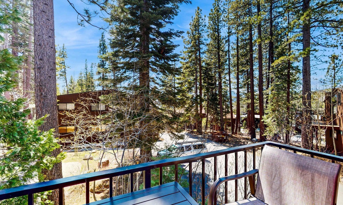 Lake Forest Condo | Lovely tree-view condo with deck, grill, & fireplace - near Tahoe City & lake