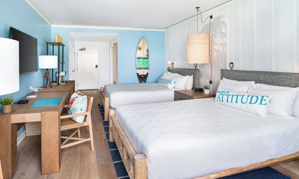 East Village Hotel | Unwind in a Tropical-Themed Room with Festive Vibes