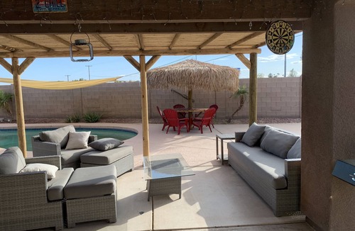 Yuma House | Backyard Escape with no cleaning fee or extra guest fees