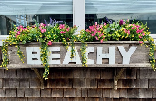 Seaside House | Beachy Chic Seaside Retreat-gas fireplace & firepit, steps to beach, prom & town