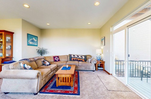Netarts House | Comfortable home with ocean views with private hot tub deck fireplace WiFi