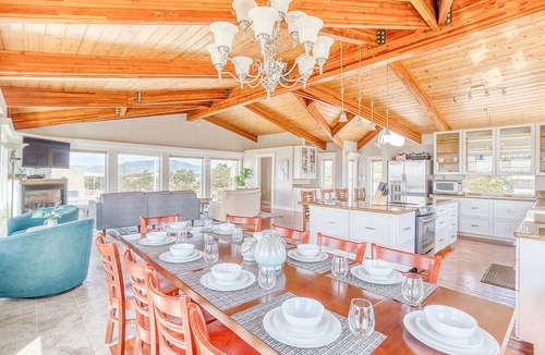 Cape Meares House | Elegant home with sauna private hot tub and ocean views accessible by elevator