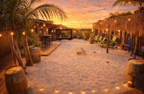 Stockton Hotel | Event Space: Beach Club with BBQ, Speakers & Great Vibes