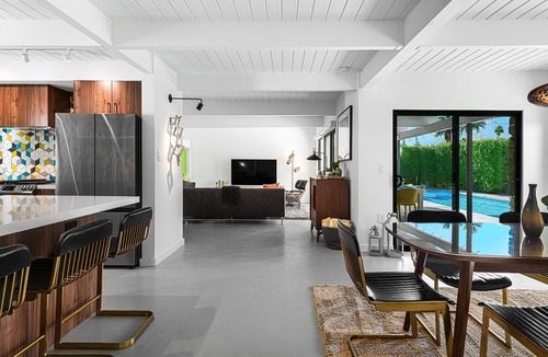 Palm Springs House | Lemon Splash! Movie Colony! Mid Mod! Pool! Spa! Firepit! Walk to Dntwn! Mt View!