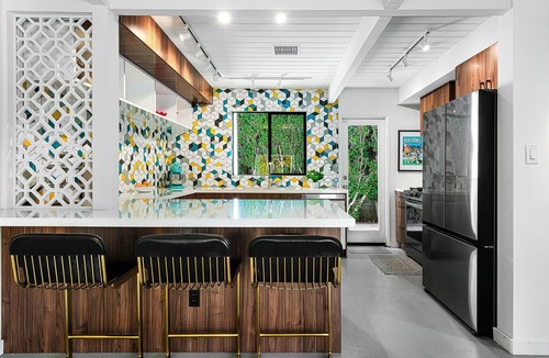 Palm Springs House | Lemon Splash! Movie Colony! Mid Mod! Pool! Spa! Firepit! Walk to Dntwn! Mt View!