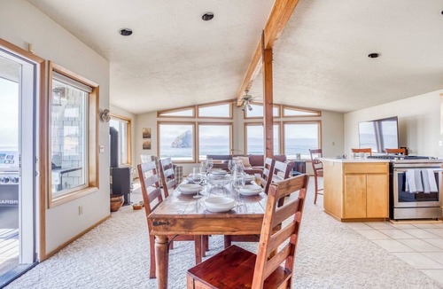 Pacific City House | Oceanfront Pacific City Beauty with Haystack Rock Views, 5 Bedrooms, Large Deck!