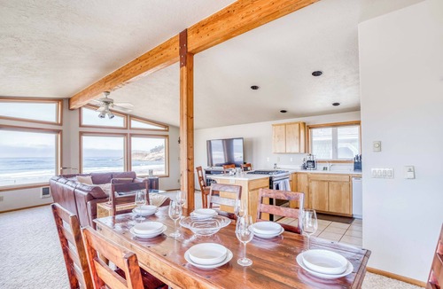 Pacific City House | Oceanfront Pacific City Beauty with Haystack Rock Views, 5 Bedrooms, Large Deck!