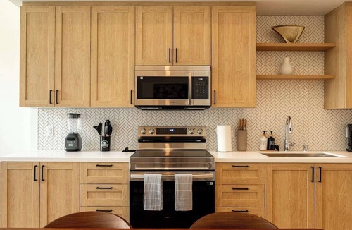 San Bernardino County Apartment | Refined 1B1B with Pool, Spa and 4K Smart TVs