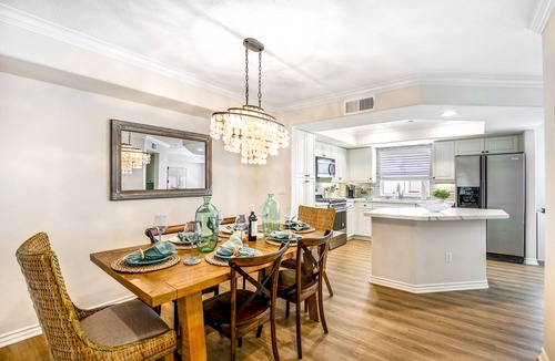 Carlsbad Village Apartment | Snowbird-friendly gem three blocks to beach with garage & home office - 1 dog OK