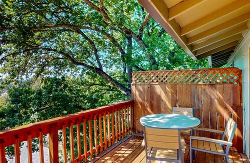 Friendly Condo | Upper level of duplex with a large deck & mountain view - dog friendly for 1 dog