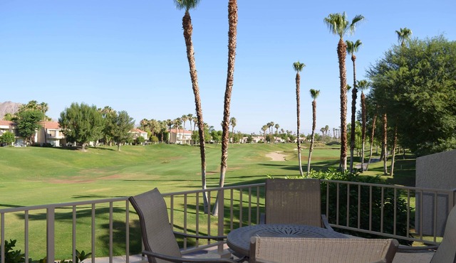 5th Hole & Fairway on Nicklaus Tournament PGA West condo La Quinta. DOG FRIENDLY