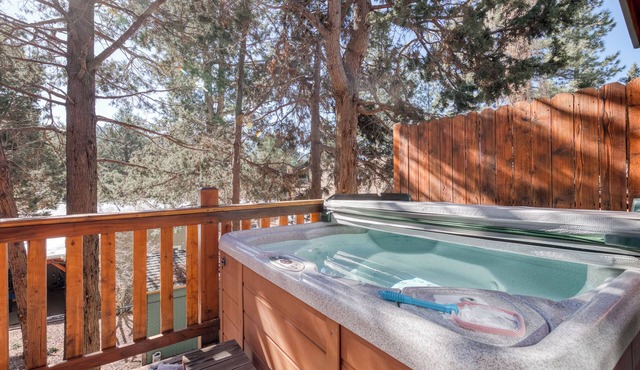Cozy cabin w/ large deck & private hot tub - beautiful views & EV charging