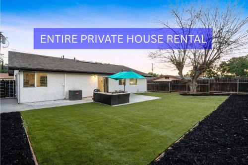 Entire Private House with King Bed, Garage, Gated Backyard, 4Bedrooms 2Bathrooms, Available Now