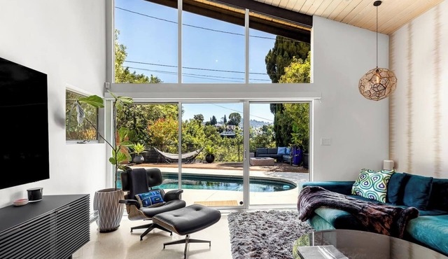 Mid-Century Modern Hills Retreat | Pool, Hot Tub, Steam & Views