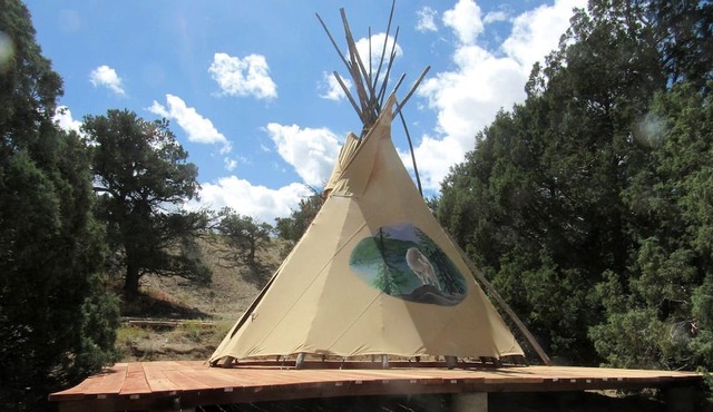 Pet Friendly Mountain Tipi for Glamping in Salida, Colorado