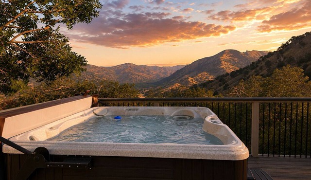 Private Mountaintop Retreat - Stunning Views, Hot Tub, Fire Pit, BBQ- Sleeps 10