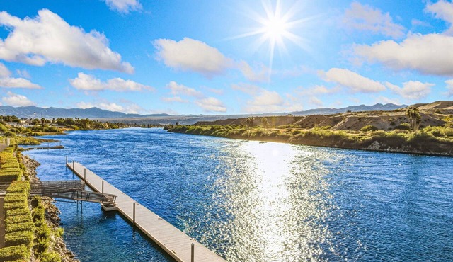 Riverfront Marina Retreat with Pool!