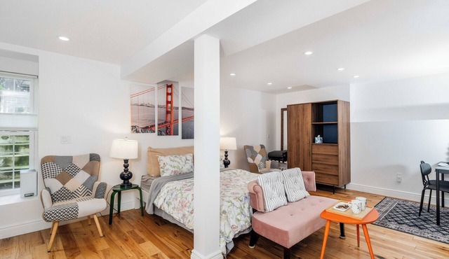 Spacious and quiet 1-bedroom in fabulous San Francisco with free parking